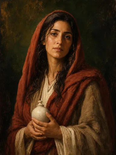 Interpretación artística de Santa María Magdalena, creada con IA
